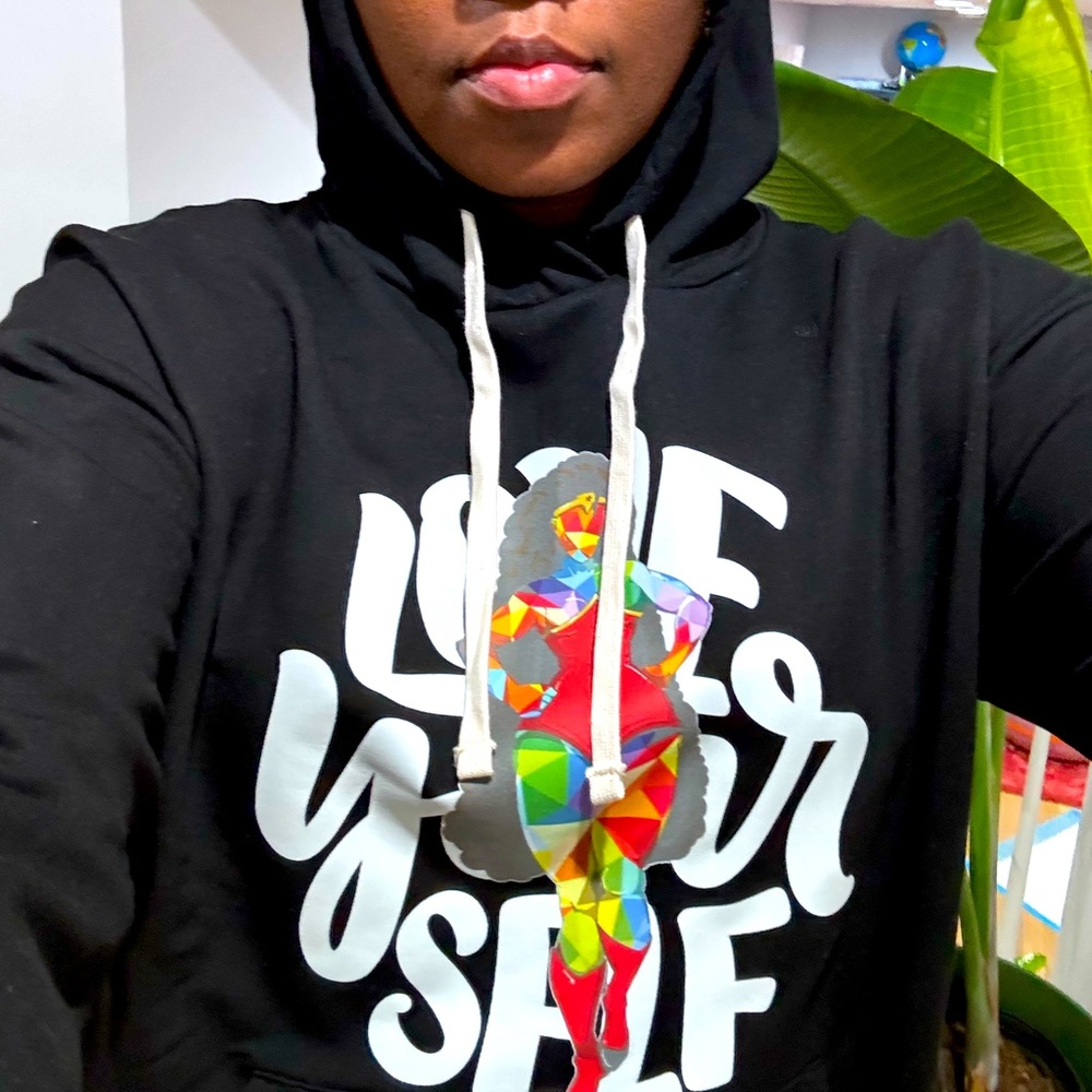 Love yourself grafic hoodie